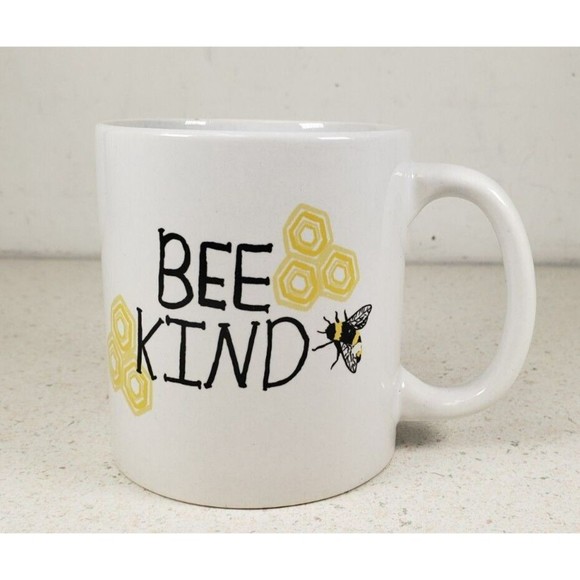 Coffee Tea Mug Cup Oversized 12oz 4 1/4”x3 1/2 ”BEE KIND” - Picture 5 of 12
